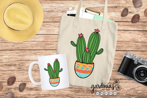 Cactus in Pot SVG Cut File