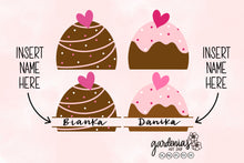 Load image into Gallery viewer, Chocolate Truffle Split Monogram SVG Cut File
