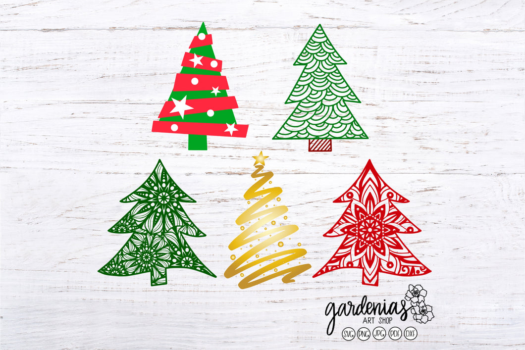 Christmas Tree Bundle SVG Cut File