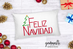 Feliz Navidad con Arbol SVG Cut File