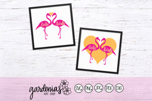 Flamingo Love Birds SVG Cut File