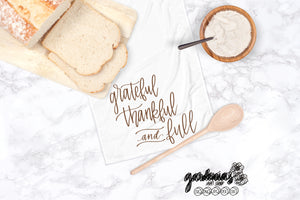 Grateful Thankful and Full SVG Cut File