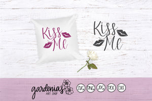 Kiss Me with Lips SVG Cut File