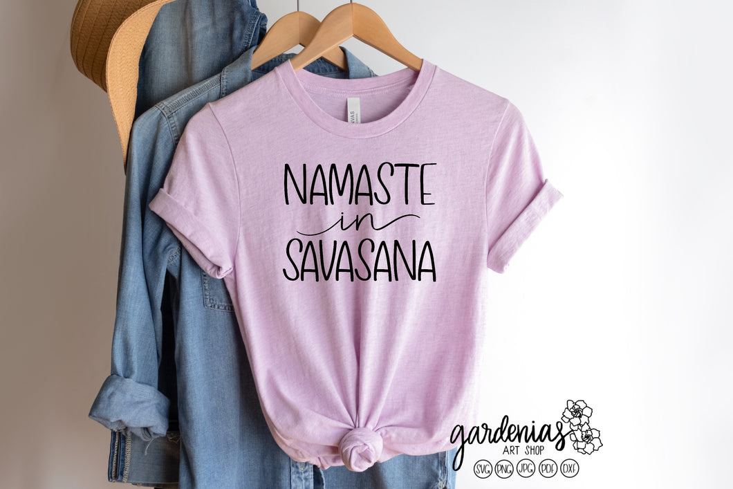 Namaste in Savasana SVG Cut File