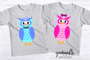 Owl Boy and Girl Wings In SVG Cut File