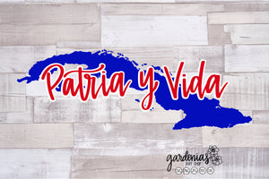 Patria y Vida Cuba Map SVG Cut File
