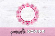 Load image into Gallery viewer, Pointy Flower Wreath SVG Cut File
