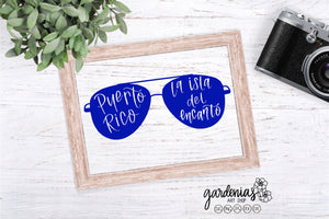 Puerto Rico Sunglasses SVG Cut Files