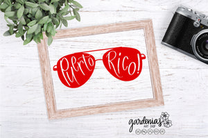 Puerto Rico Sunglasses SVG Cut Files