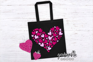 Pink Hearts in Heart SVG Cut File