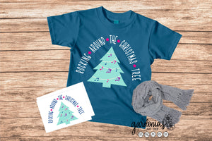 Rocking Around the Christmas Tree  Music Notes SVG Cut File