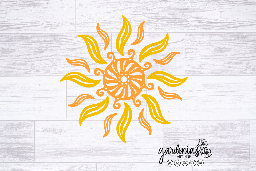 Tribal Sun SVG Cut File