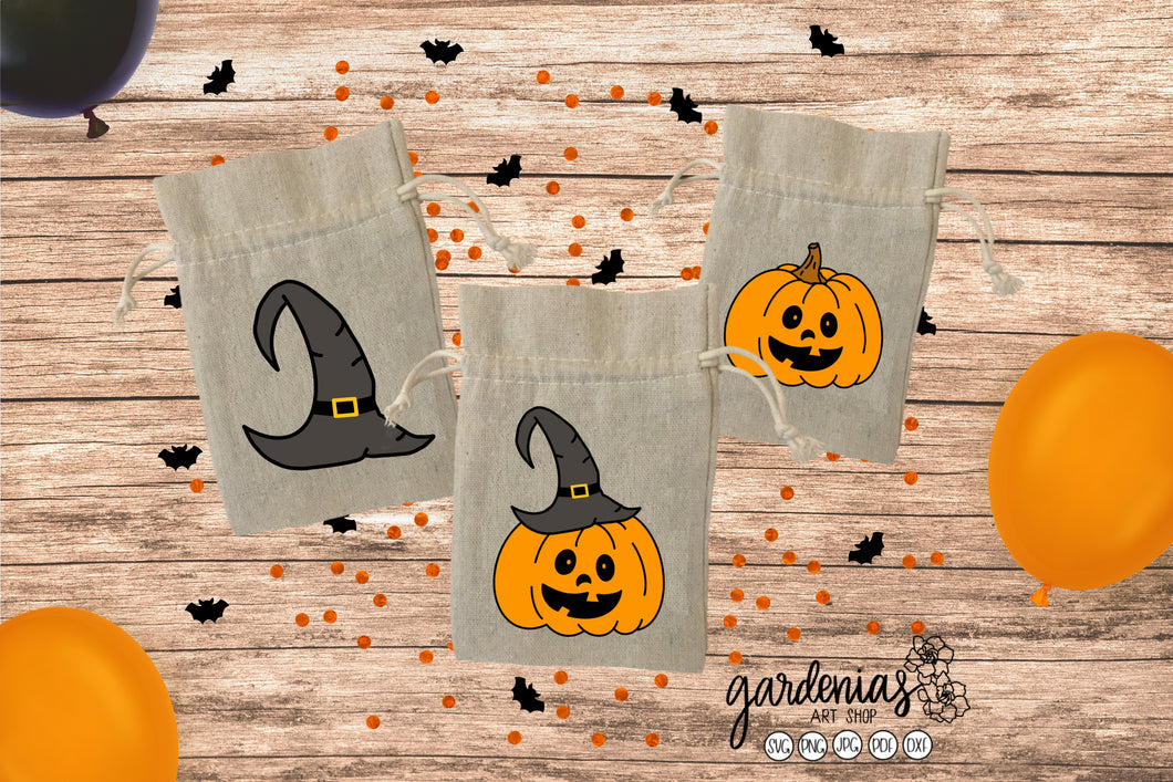 Pumpkin Witch Hat SVG Cut File