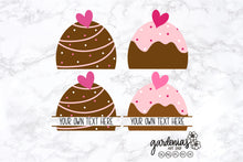 Load image into Gallery viewer, Chocolate Truffle Split Monogram SVG Cut File
