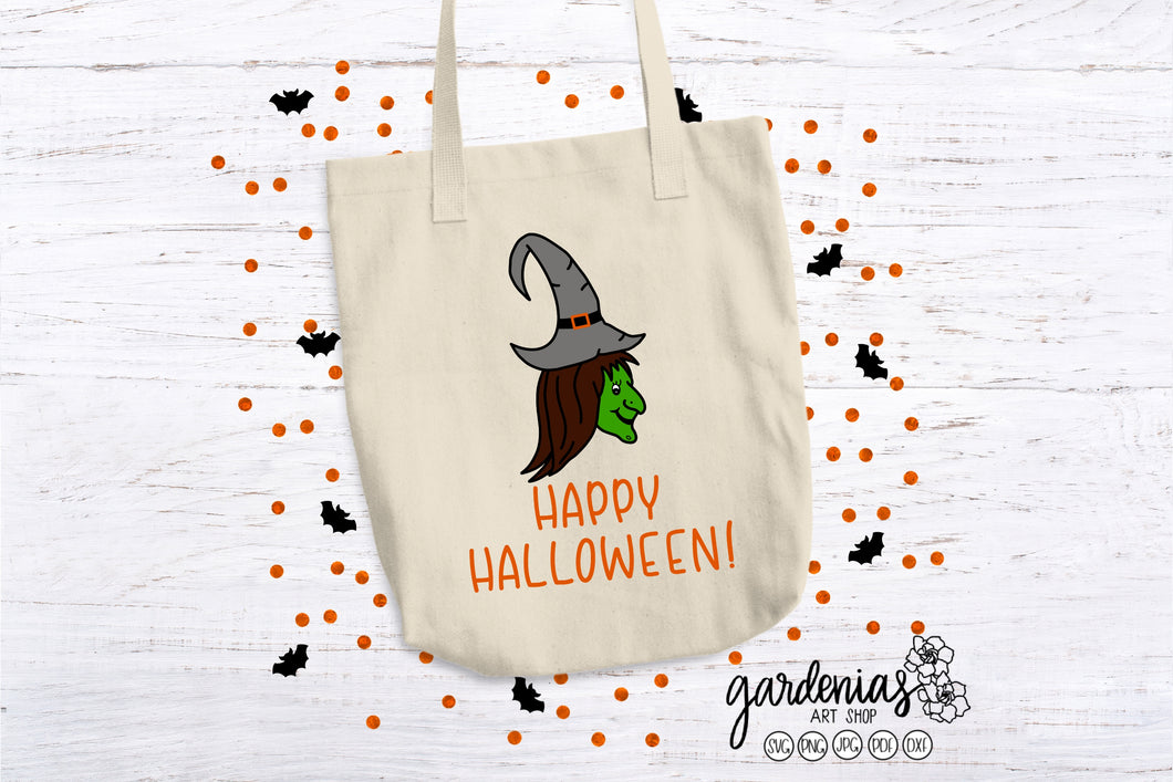 Happy Halloween Witch SVG Cut File