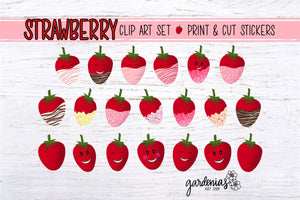 Strawberry Clip Art Stickers