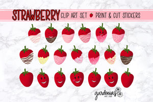 Strawberry Clip Art Stickers