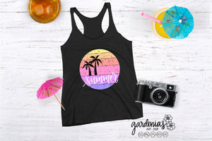 Summer Circle Palm Trees SVG Cut File