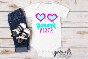 Summer Vibes Heart Sunglasses SVG Cut File