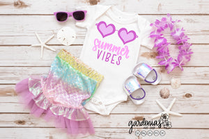 Summer Vibes Heart Sunglasses SVG Cut File