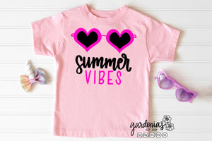 Summer Vibes Heart Sunglasses SVG Cut File