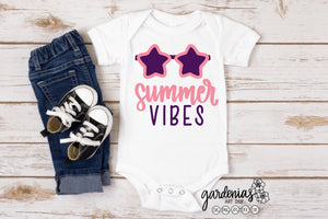 Star Sunglasses Summer Vibes SVG Cut File