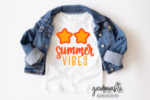 Star Sunglasses Summer Vibes SVG Cut File