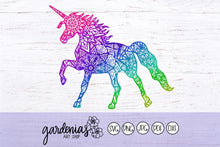 Load image into Gallery viewer, Intricate Unicorn Mandala SVG Cut File
