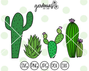 Cactus Succulents SVG Cut File