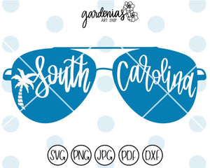 South Carolina Sunglasses SVG Cut File