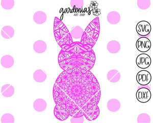 Bunny Mandala SVG Cut File