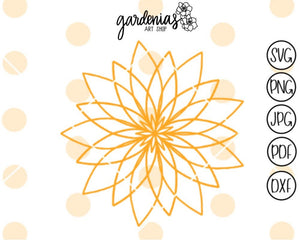 Mandala Flower SVG Cut File