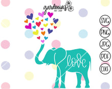 Load image into Gallery viewer, Elephant Hearts SVG Cut File
