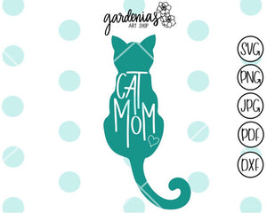 Cat Mom SVG Cut File