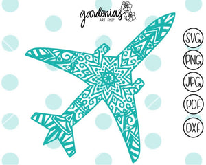 Airplane Mandala SVG Cut Files