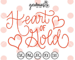 Heart of Gold SVG Cut File