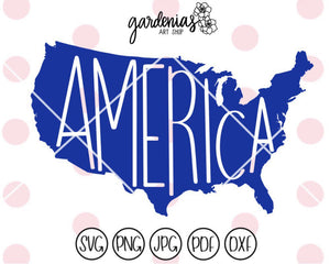 America Decal SVG Cut File