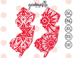 New Jersey Mandalas SVG Cut Files