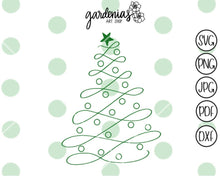 Load image into Gallery viewer, Flourish Christmas Tree SVG Cut File
