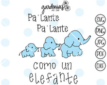 Load image into Gallery viewer, Elefante SVG Cut File
