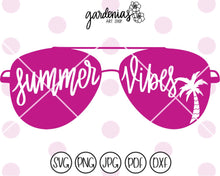 Load image into Gallery viewer, Summer Vibes Sunglasses SVG Cut Files
