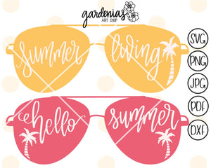 Summer Living and Hello Summer SVG Cut File