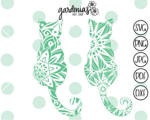 Cat Mandalas SVG Cut Files