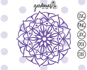 Mandala Monograms SVG Cut File