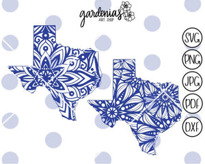 Texas Mandalas SVG Cut Files