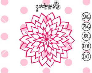 Pointy Flower SVG Cut File