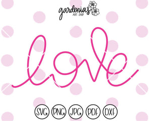 Simple Love SVG Cut File