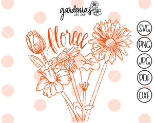 Florece Spanish Floral SVG Cut File