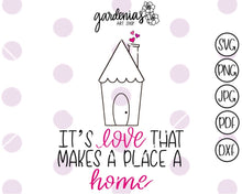 Load image into Gallery viewer, It&#39;s Love That Makes A Place A Home SVG Cut File
