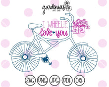 Load image into Gallery viewer, I Wheelie Love You SVG Cut File
